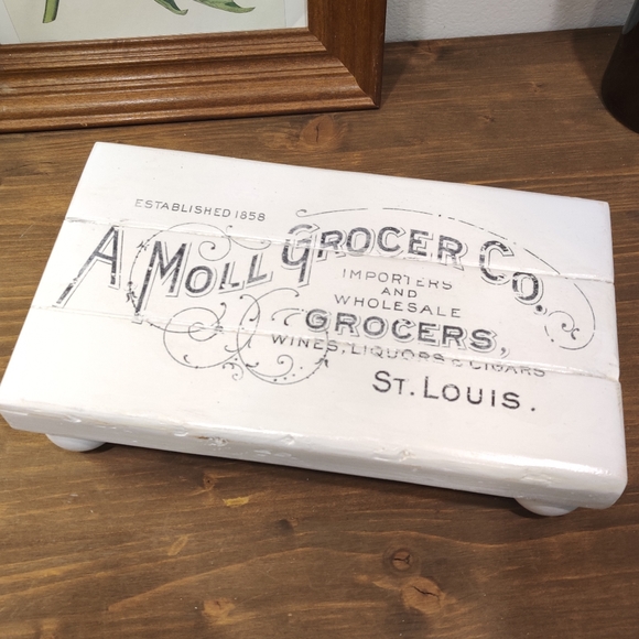 White Solid Wood Rustic Riser Tray - Picture 2 of 10